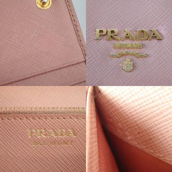 819174AM (G2) Prada Wallet Long Pink Leather - Picture 14 of 15